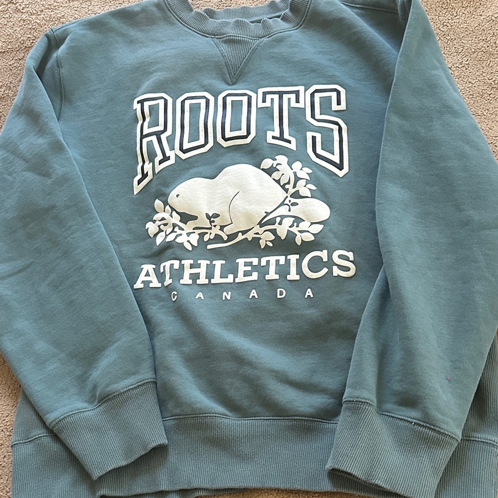 Roots Teal Crewneck Sweater